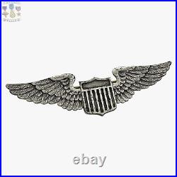 1930's U. S. Army Air Corps Pilot Wings Badge Jeweler Made Sterling Insignia #63