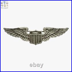 1930's U. S. Army Air Forces Pilot Wings Badge Sterling Insignia 2-13/16 #106