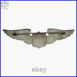 1930's U. S. Army Air Forces Pilot Wings Badge Sterling Insignia 2-13/16 #106