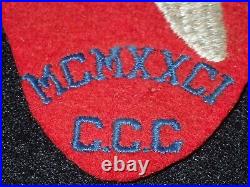 1930's U. S. Civilian Conservation Corps CCC Camp MCMXXCI SSI Wool Shoulder Patch