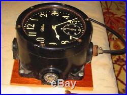 1930's U. S. NAVY WW11 Warren Telechron Electric Ship's Clock MINT industrial