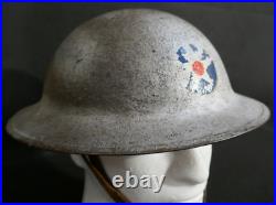 1930's US Army Air Corps M1917'Brodie' Doughboy Helmet Silver & AAC Roundel, VR