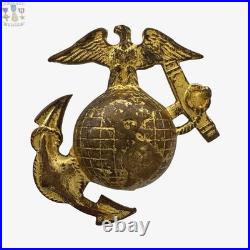1930's Us Marine Corps Eagle Globe Anchor Hat Badge Insignia Usmc Ega Screw-back