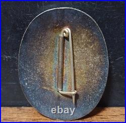 1930s Imperial Japan Good Luck in Battle Badge Toyo Youth Group with Box