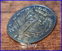 1930s Imperial Japan Good Luck in Battle Badge Toyo Youth Group with Box