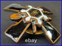 1930s Latvia Republic Cross Engineering-Sapper regiment Screw Badge #2075