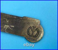 1930s Manchukuo South Manchuria Railway Asia Express Brass Paper Knife with Crest