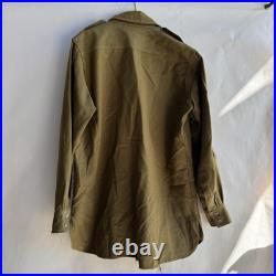 1930s Men Military Private Purchase Button Down Shirt Army WWI WWII WW2 WW1