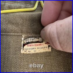 1930s Men Military Private Purchase Button Down Shirt Army WWI WWII WW2 WW1