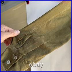 1930s Men Military Private Purchase Button Down Shirt Army WWI WWII WW2 WW1