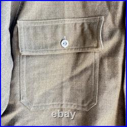 1930s Men Military Private Purchase Button Down Shirt Army WWI WWII WW2 WW1