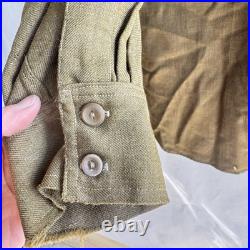 1930s Men Military Private Purchase Button Down Shirt Army WWI WWII WW2 WW1