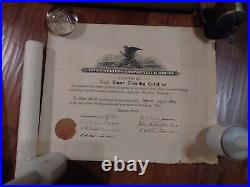 1930s US Coast Guard Sailor Archive Presidential Certificates Scrapbooks Yale