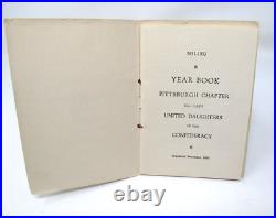 1931 1932 United Daughters Confederacy Pittsburgh Chapter 1605 Year Book Names