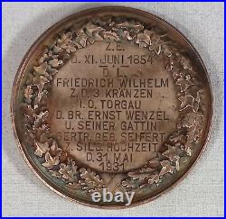 1931 German Wilhelm Konig Augusta Kon Silver Medallion
