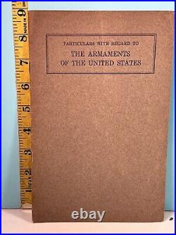 1931 Particulars withRegard to The Armaments of the United States Dept. Of State