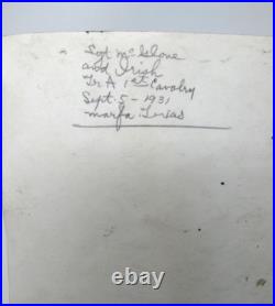 1931 SGT PETER McGLONE Horse IRISH Troop A 1st Cavalry Marfa Texas Photograph