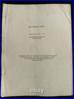 1932 1934 Army Intelligence Manuals Observation Aviation G-2 Military School