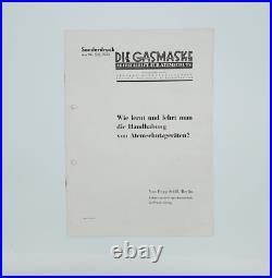 1932 German Auer DEGEA Gas Mask Training Oranienburg Gasschutzschule Prewar Book
