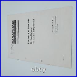 1932 German Auer DEGEA Gas Mask Training Oranienburg Gasschutzschule Prewar Book