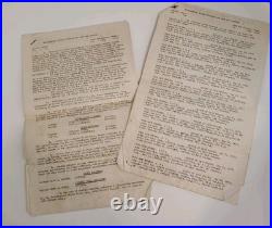 1933 CCC Special Orders 105+106 Fort Sam Houston Camp Bullis Roster TX