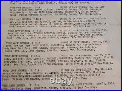 1933 CCC Special Orders 105+106 Fort Sam Houston Camp Bullis Roster TX