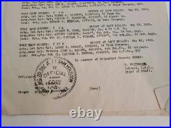 1933 CCC Special Orders 105+106 Fort Sam Houston Camp Bullis Roster TX
