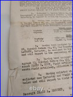 1933 CCC Special Orders 105+106 Fort Sam Houston Camp Bullis Roster TX