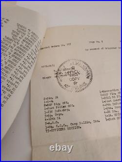1933 CCC Special Orders 105+106 Fort Sam Houston Camp Bullis Roster TX