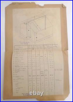 1933 US Army CCC Tent Blueprint & Chart Ft Sam Houston Frank Halsey
