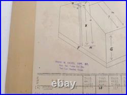 1933 US Army CCC Tent Blueprint & Chart Ft Sam Houston Frank Halsey