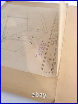 1933 US Army CCC Tent Blueprint & Chart Ft Sam Houston Frank Halsey