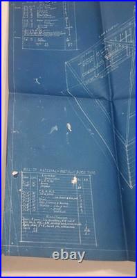 1933 US Army CCC Tent Blueprint & Chart Ft Sam Houston Frank Halsey