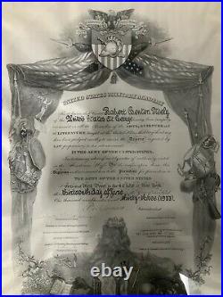 1933 West Point Diploma US Army Original Period Item Framed Militaria 24.5x18