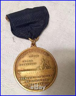 1934-35 USS TENNESSEE Athletic Medal W. J. Davis Points for Battleship Trophy