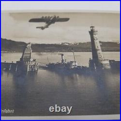 1934 Lindau Germany Postcard Harbor Entrance Cover To Nuremberg Do X Seaplane