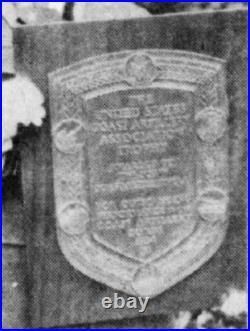 1934 US COAST ARTILLERY ASSOCIATION TROPHY 507th AA Bronze Plaque Award GORHAM