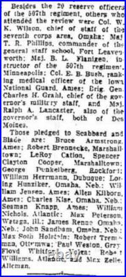 1934 US COAST ARTILLERY ASSOCIATION TROPHY 507th AA Bronze Plaque Award GORHAM