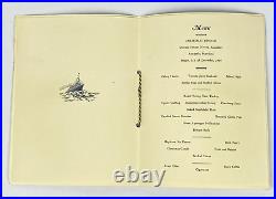 1934 US Naval Academy Christmas Menu Signed by Rear Admiral David F Sellers VTG