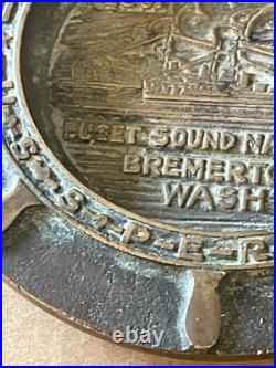 1935 Launching USS Cushing USS Perkins Puget Sound Navy Yard Brass Trench Art