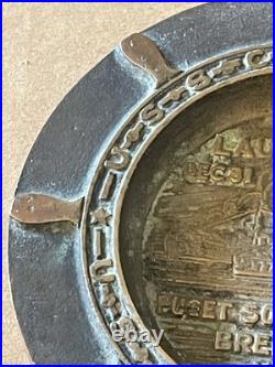 1935 Launching USS Cushing USS Perkins Puget Sound Navy Yard Brass Trench Art
