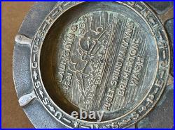 1935 Launching USS Cushing USS Perkins Puget Sound Navy Yard Brass Trench Art