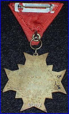 1936 Austrian or German Schützen Shooting Award Medal'KOPF 1936' Enamel, Scarce
