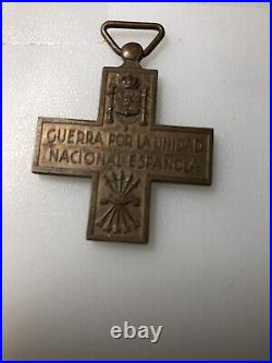 1936 Spanish Spain Civil War For Unity Cross Guerra Por La Unidad National