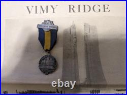 1936 Vimy Ridge Pilgrimage Medal(Cenotaph Unveiling) & Daily Telegraph Souvenir
