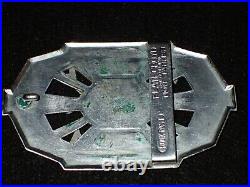 1936 WDP Oklahoma Belt Buckle WPA Armories War Department Colonel Eagle, Scarce