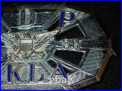 1936 WDP Oklahoma Belt Buckle WPA Armories War Department Colonel Eagle, Scarce