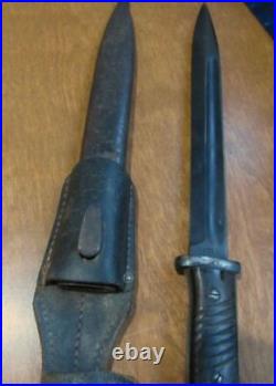 1937 Carl Eickhorn 15 Bayonet 9351h 112 Scabbard S/2440 Leather Frog Wwii M98