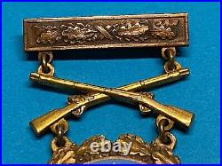 1938, ARMY LEVEL PRIZE, BRONZE, RIFLE COMPETITION, INFANTRY, NAMED, withRESEARCH