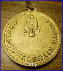 1938 Mussolini Bronze Medal, Comando Federale Napoli Rare